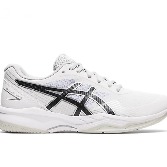 ASICS Gel Game 8 Sneakers in White & Black - Picture 1 of 7